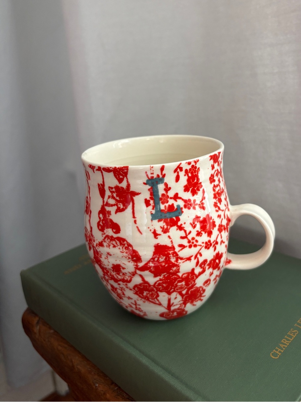 Anthropologie Homegrown Monogram Mug L